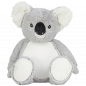 Preview: Plüsch Eule Koala Einhorn Pinguin oder Hase (40cm) mit Motiv/Name & Datum