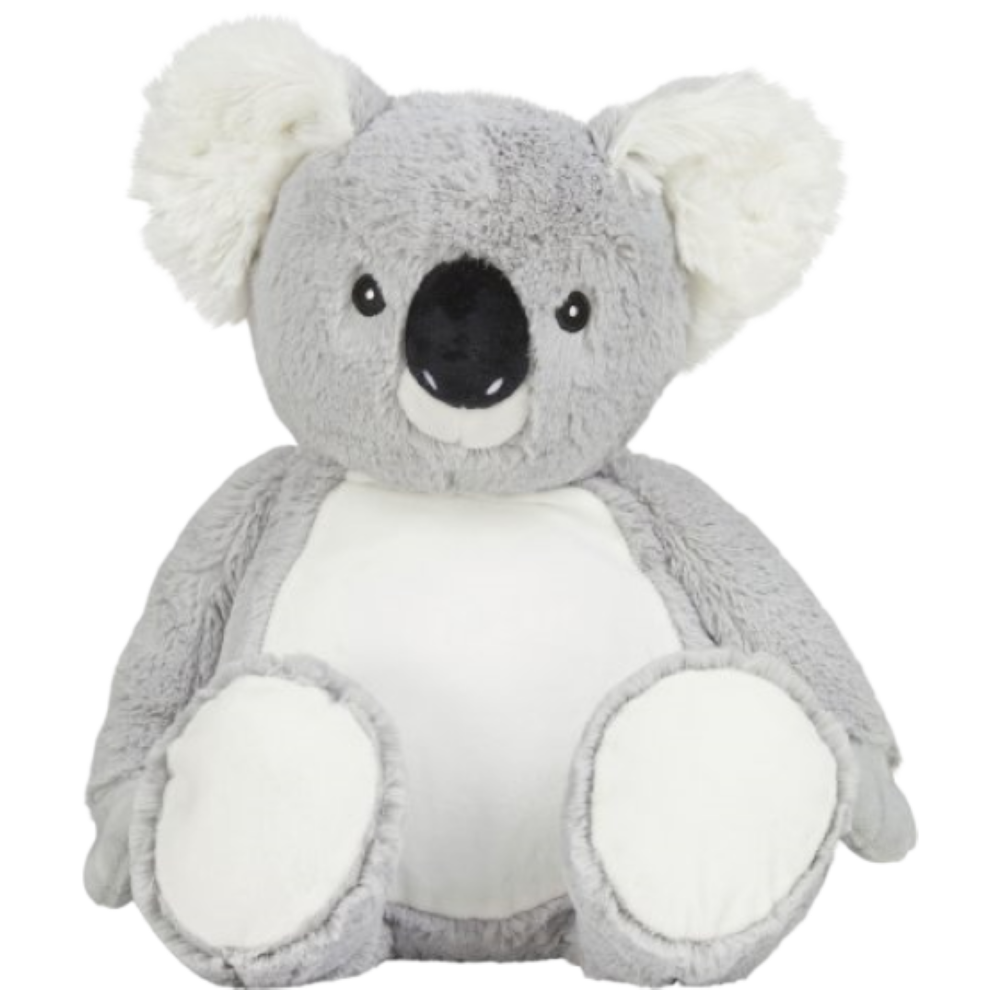 Plüsch Eule Koala Einhorn Pinguin oder Hase (40cm) mit Motiv/Name & Datum